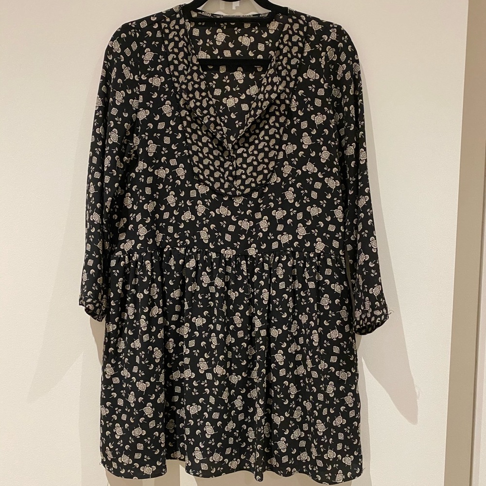 Zara Paisley Drop Waist Mini Dress